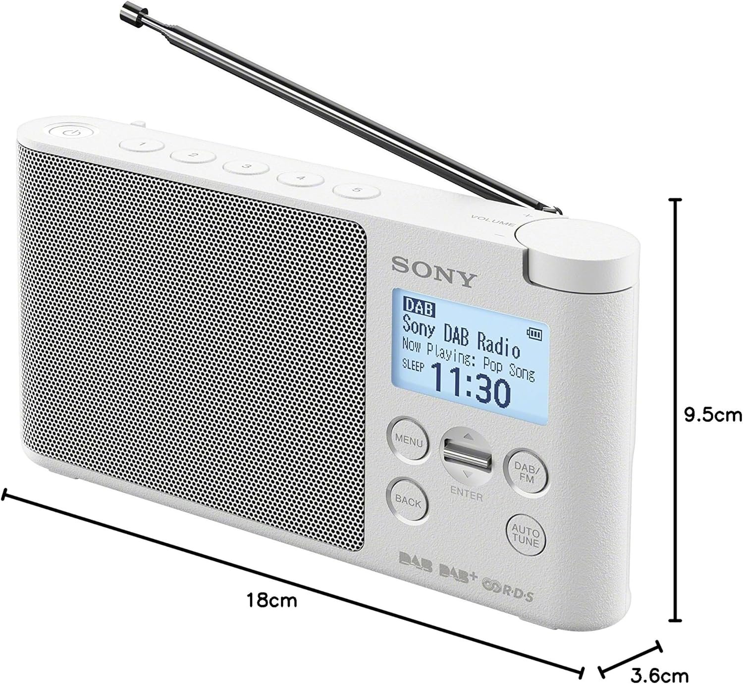 Sony XDR-S41D Radio inalámbrica portátil Dab/Dab+ con Pantalla LCD